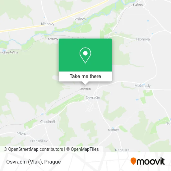 Карта Osvračín (Vlak)
