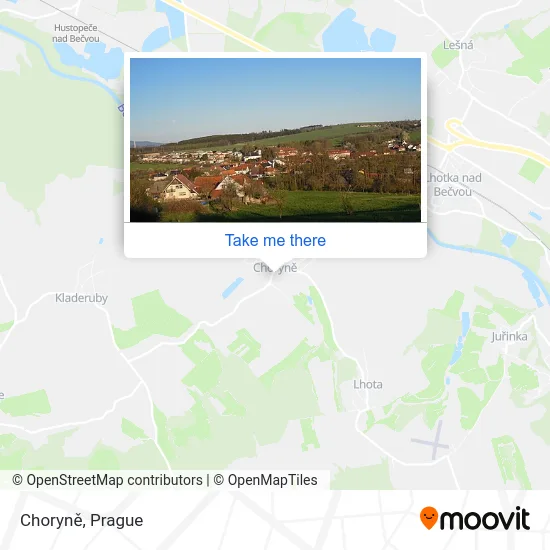Карта Choryně