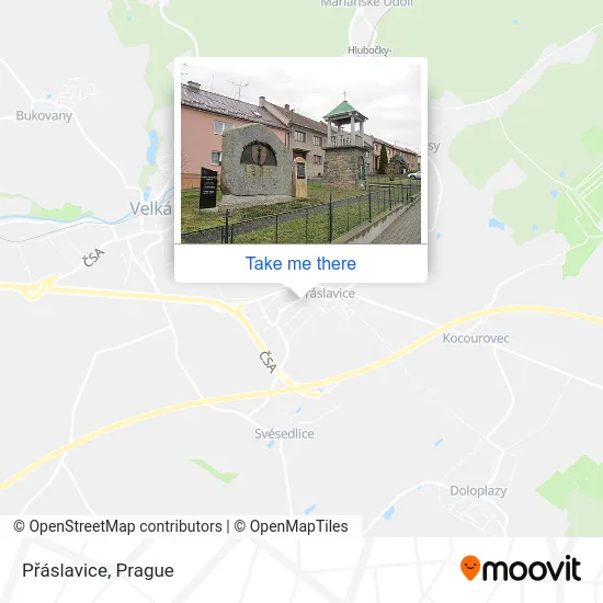 Карта Přáslavice