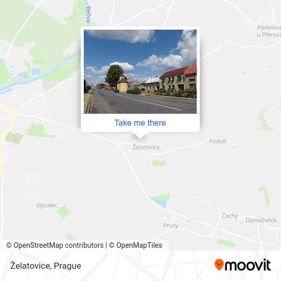 Карта Želatovice