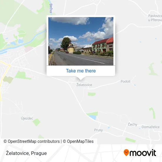Карта Želatovice