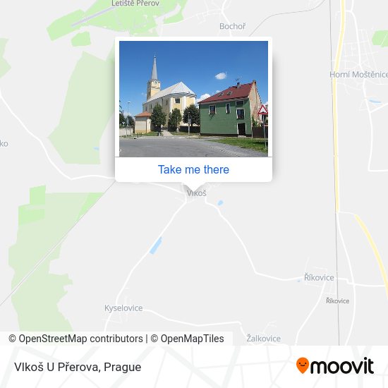 Vlkoš U Přerova map