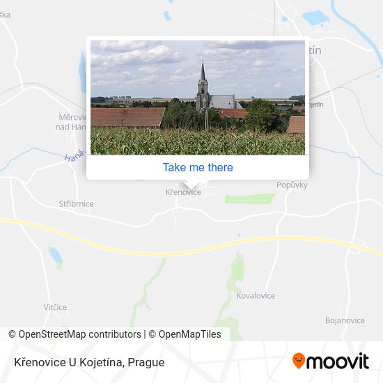 Křenovice U Kojetína map