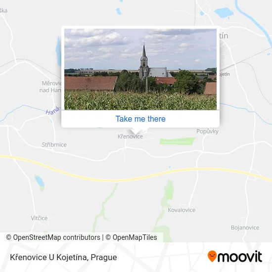 Křenovice U Kojetína map