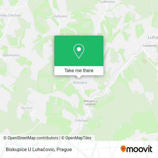 Карта Biskupice U Luhačovic