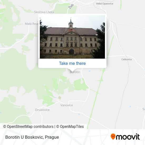 Borotín U Boskovic map