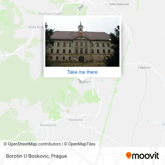 Карта Borotín U Boskovic