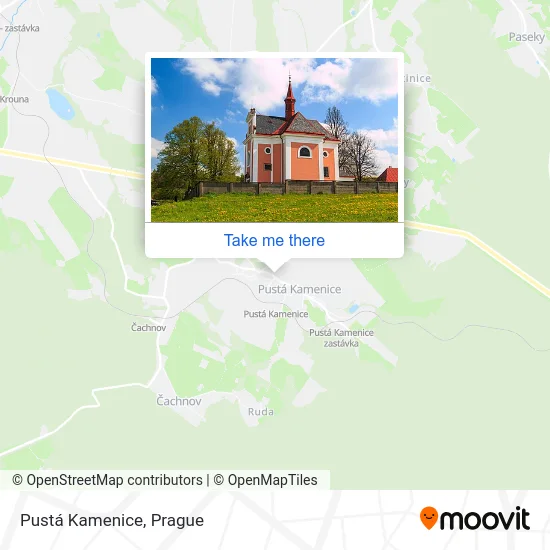 Карта Pustá Kamenice