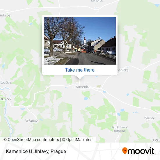 Карта Kamenice U Jihlavy