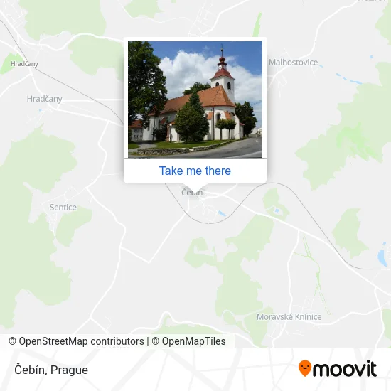 Карта Čebín