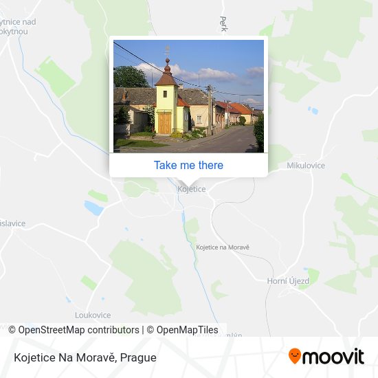 Kojetice Na Moravě map