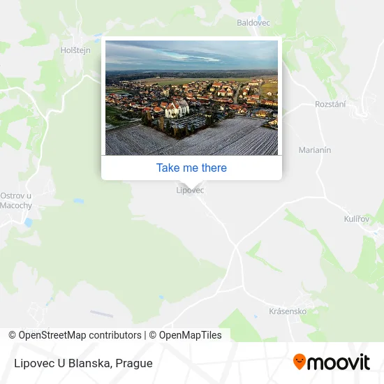 Карта Lipovec U Blanska