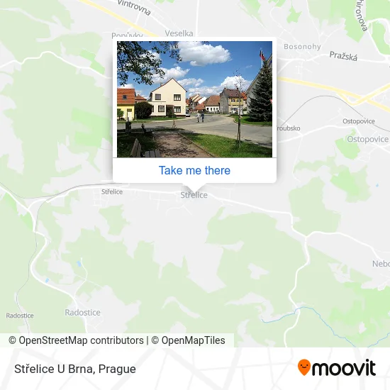 Карта Střelice U Brna