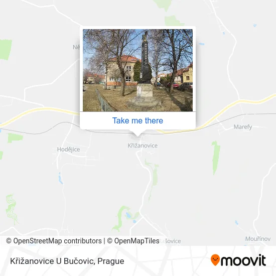 Křižanovice U Bučovic map