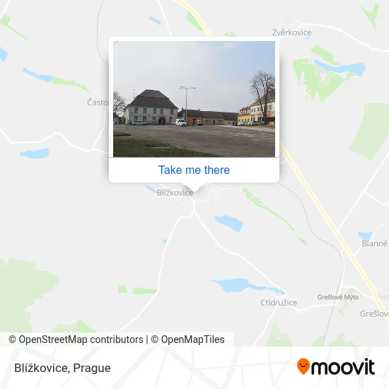 Карта Blížkovice