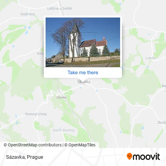 Карта Sázavka