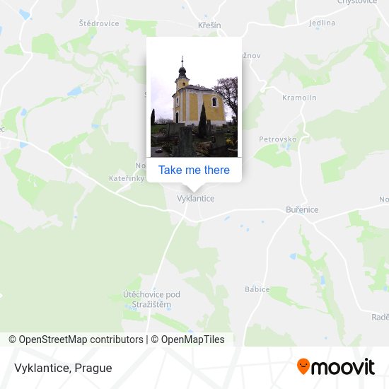 Карта Vyklantice