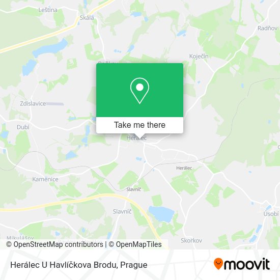 Карта Herálec U Havlíčkova Brodu