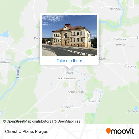 Карта Chrást U Plzně