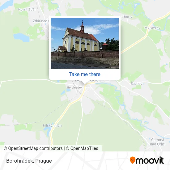Карта Borohrádek
