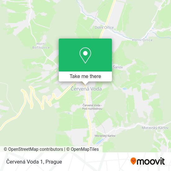 Карта Červená Voda 1