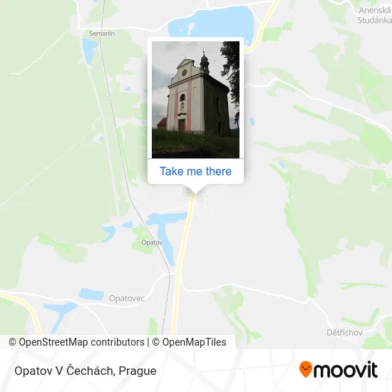 Карта Opatov V Čechách