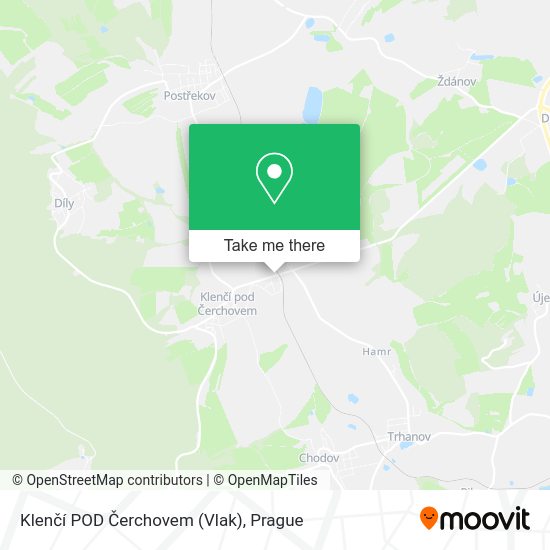 Klenčí POD Čerchovem (Vlak) map