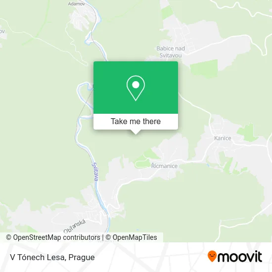 Карта V Tónech Lesa