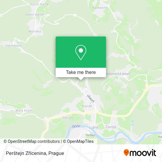 Perštejn Zřícenina map