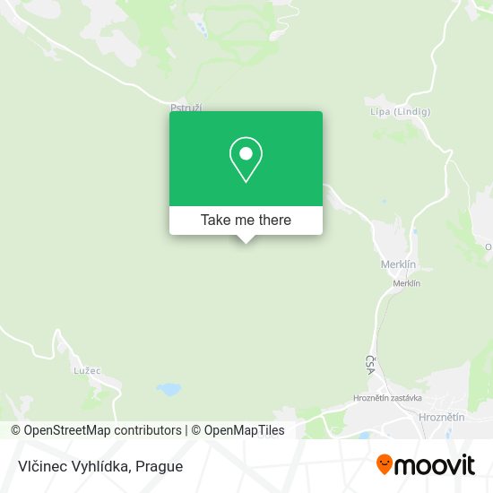 Vlčinec Vyhlídka map