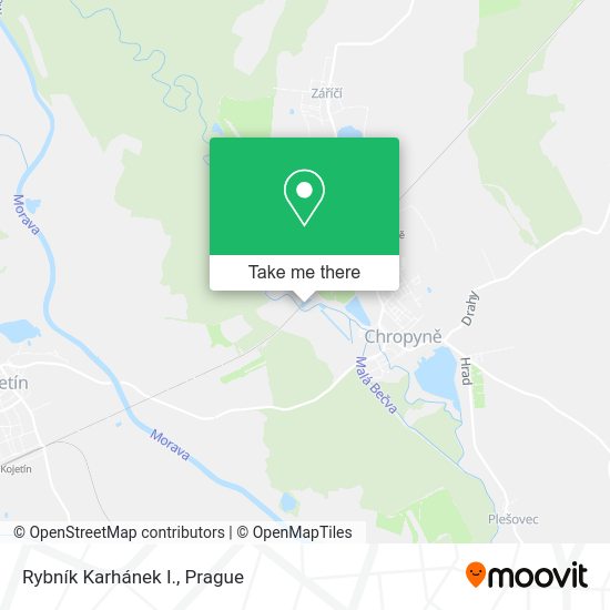 Rybník Karhánek I. map