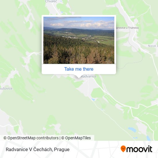 Карта Radvanice V Čechách