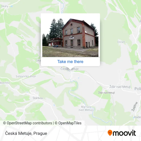 Карта Česká Metuje