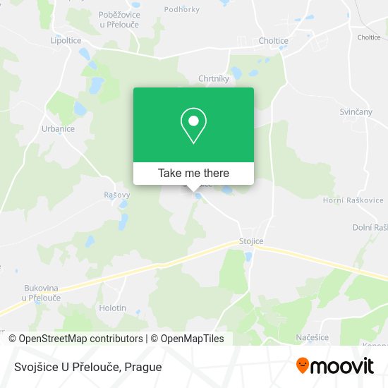Svojšice U Přelouče map