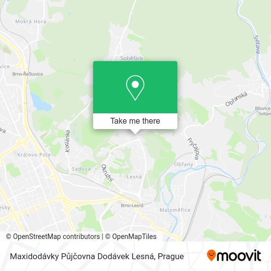 Maxidodávky Půjčovna Dodávek Lesná map