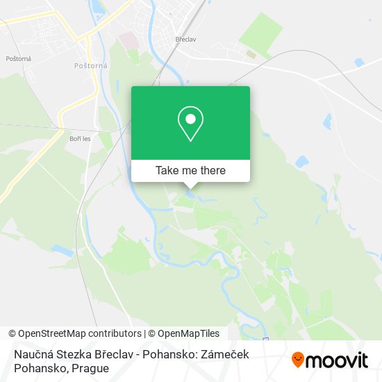 Naučná Stezka Břeclav - Pohansko: Zámeček Pohansko map