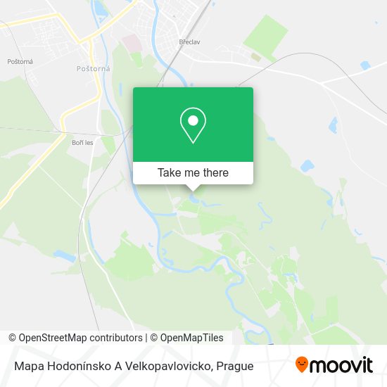 Mapa Hodonínsko A Velkopavlovicko map