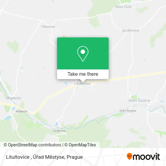 Карта Litultovice , Úřad Městyse