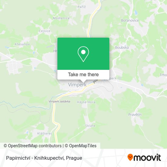 Papírnictví - Knihkupectví map