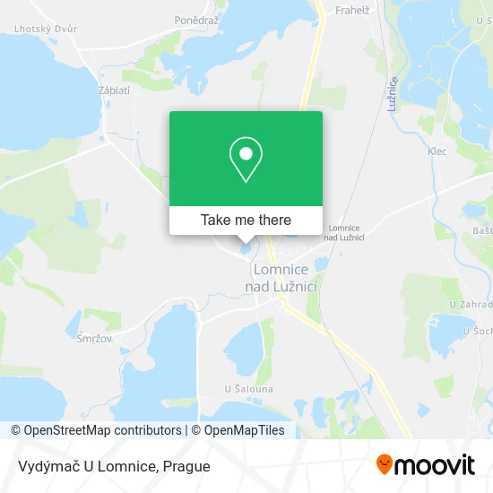 Карта Vydýmač U Lomnice