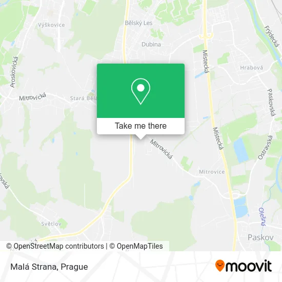 Карта Malá Strana