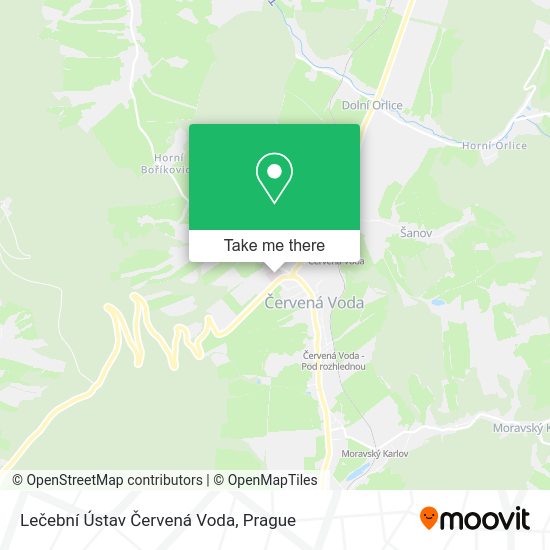 Lečební Ústav Červená Voda map