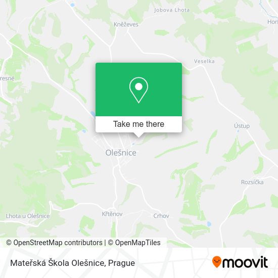Mateřská Škola Olešnice map