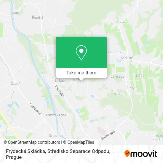 Карта Frýdecká Skládka, Středisko Separace Odpadu