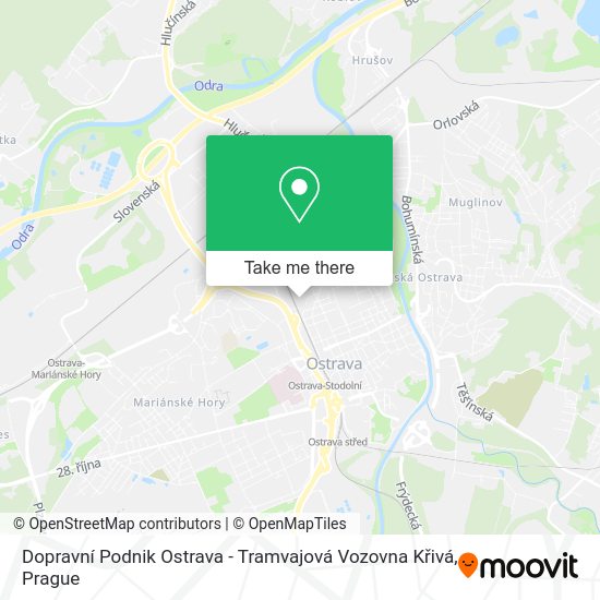 Dopravní Podnik Ostrava - Tramvajová Vozovna Křivá map