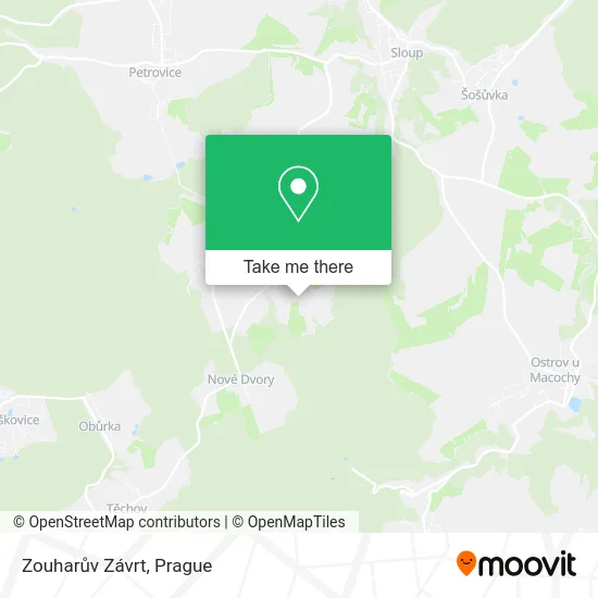 Карта Zouharův Závrt