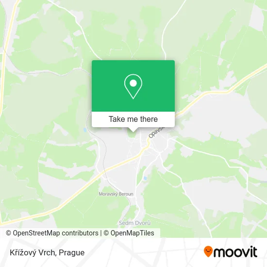 Křížový Vrch map