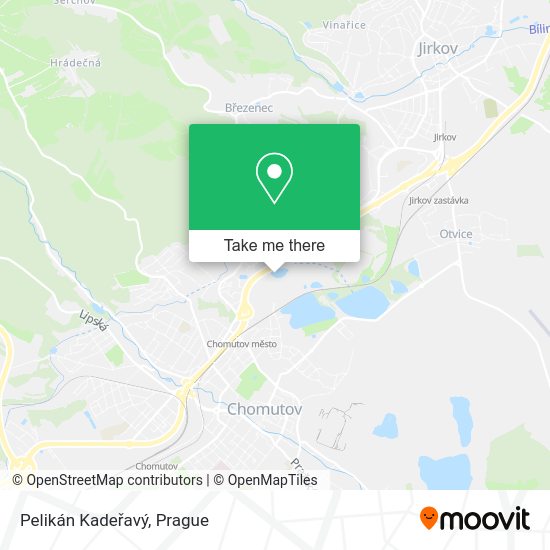 Pelikán Kadeřavý map