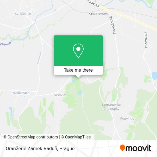 Oranžérie Zámek Raduň map