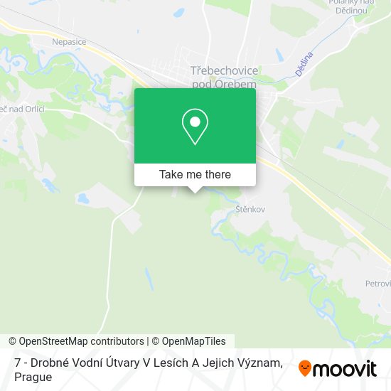 7 - Drobné Vodní Útvary V Lesích A Jejich Význam map